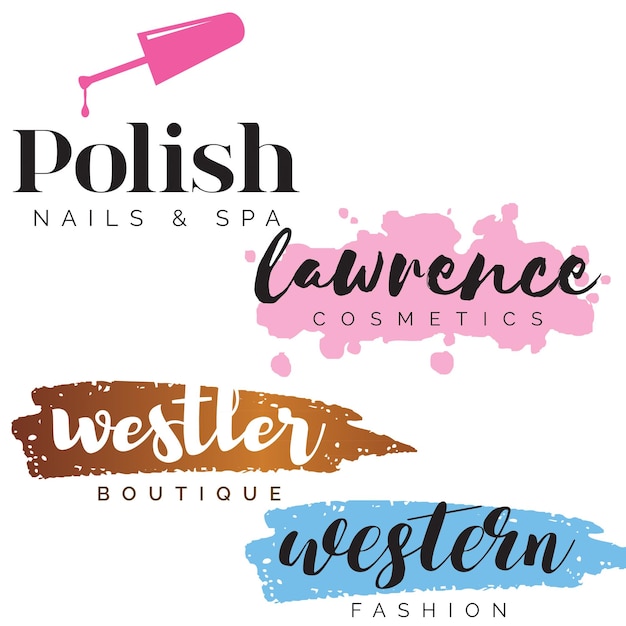 Feminine Branding Logo PSD