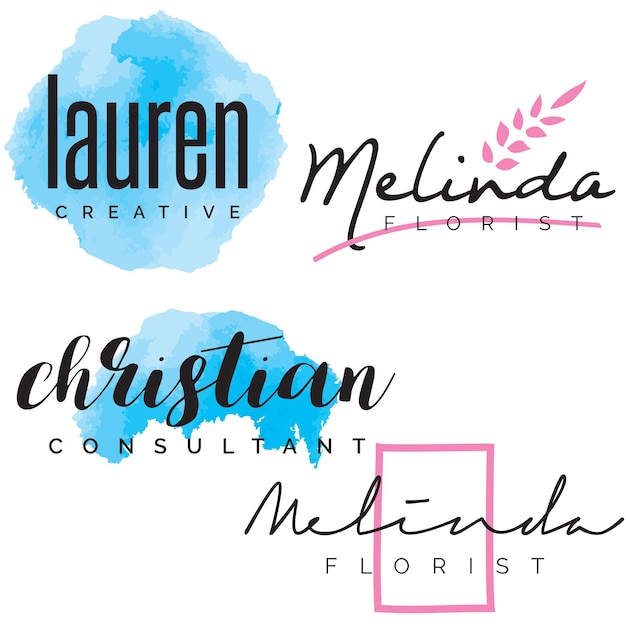 Feminine Branding Logo PSD