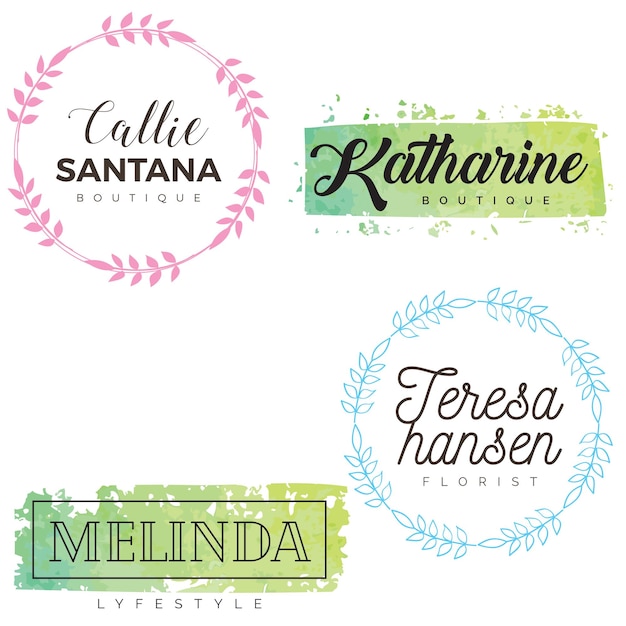 PSD feminine branding logo psd