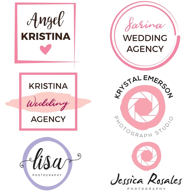 Feminine minimal branding logo psd