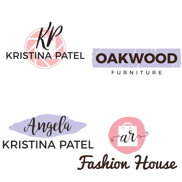 PSD feminine minimal branding logo psd