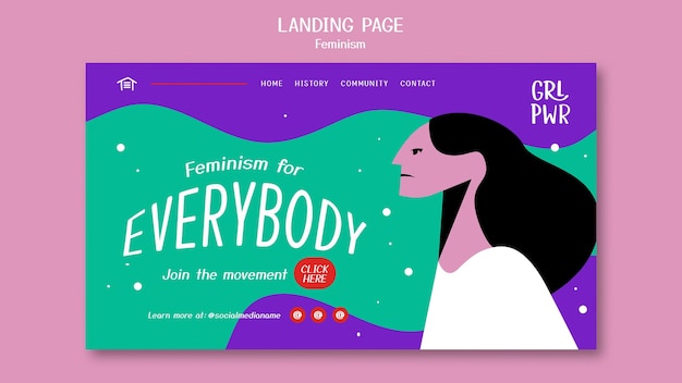 Feminism landing page