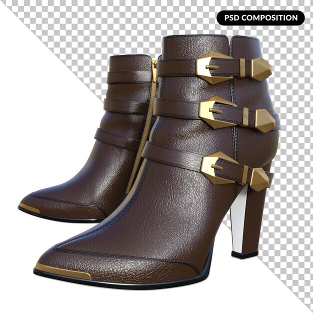 PSD femmal boots fashion isolated 3d