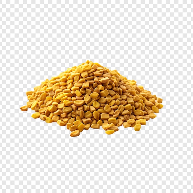 PSD fenugreek seeds dried isolated on transparent background