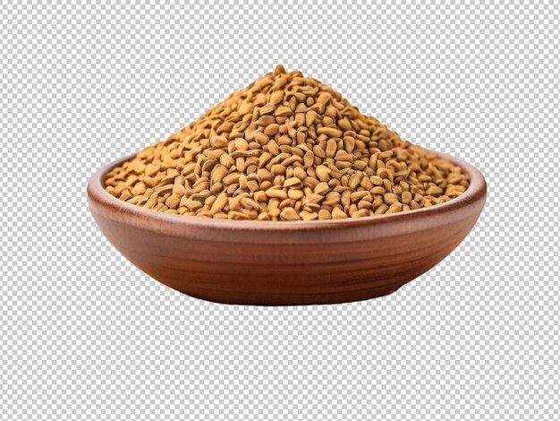 PSD fenugreek seeds on transparent background