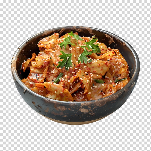 Fermentowany kimchi na czystym tle energiczny koreański przysmak