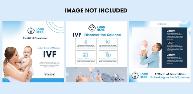 불임 IVF 소셜 미디어 템플릿