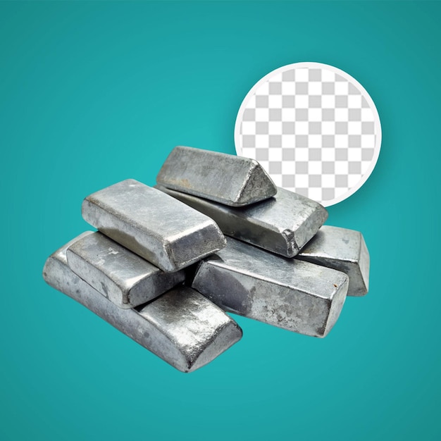 PSD fes2 pyrite isolated on transparent background