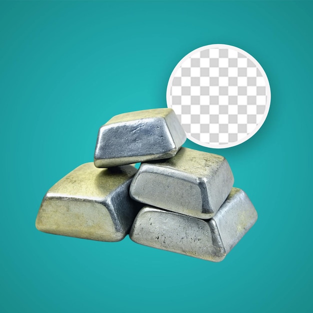 PSD fes2 pyrite isolated on transparent background