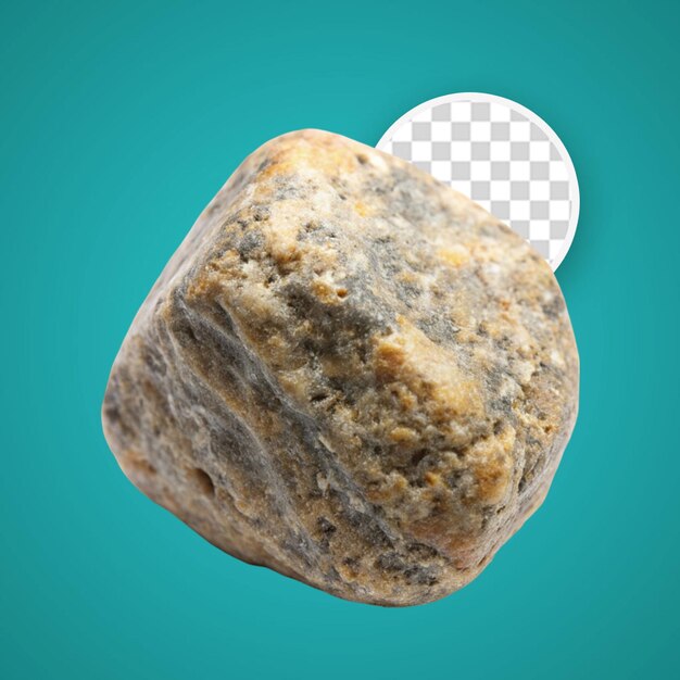 PSD fes2 pyrite isolated on transparent background