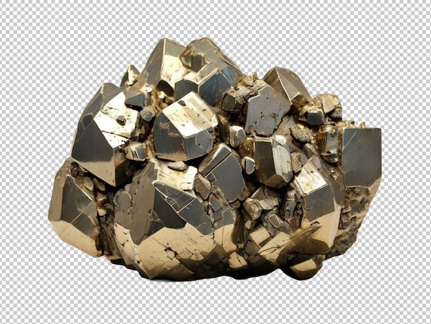 PSD fes2 pyrite on transparent background