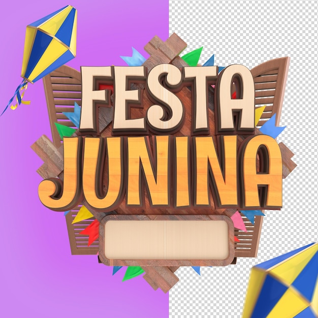 Festa junina francobollo 3d per la celebrazione di san giovanni