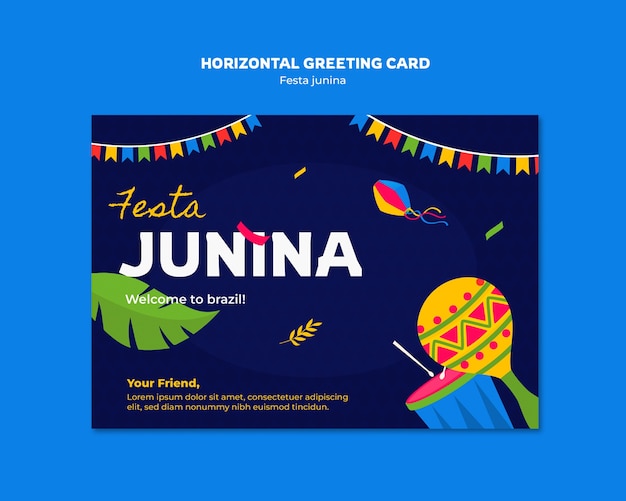 PSD festa junina celebration template