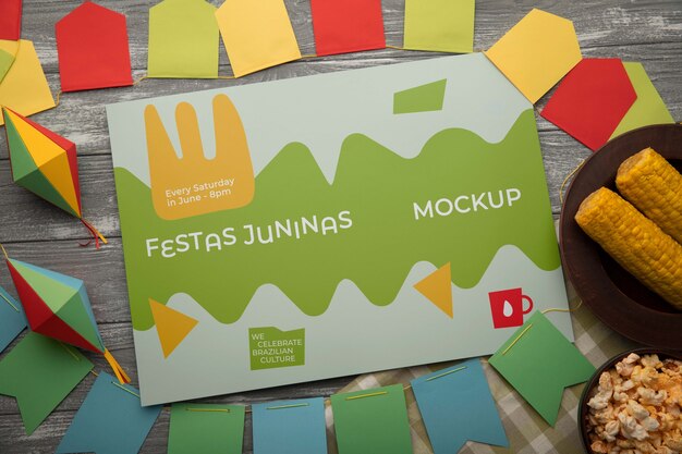 PSD festa junina 포스터 모형