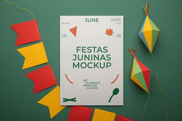 PSD festa junina 포스터 모형