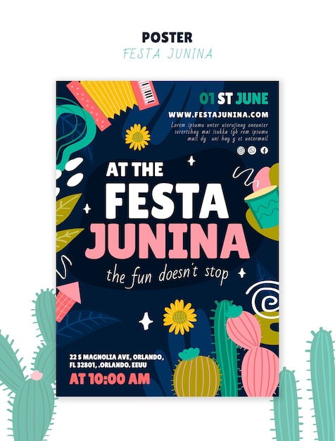 PSD festa junina template design