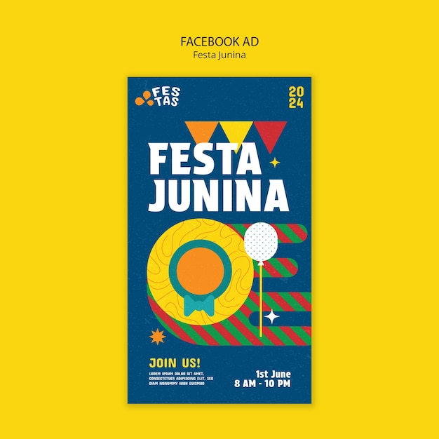 PSD festa junina  template design