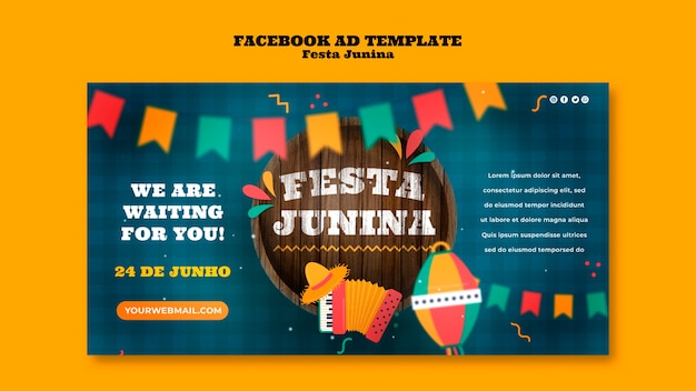 Modello facebook celebrazione festas juninas