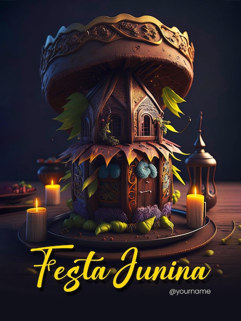 Festas juninas verticale postersjabloon