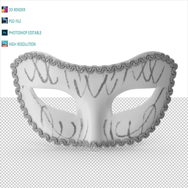 PSD festival maschera 3d render psd