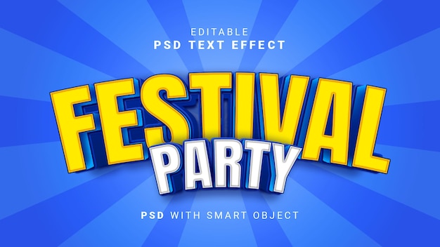 Festival party text effect