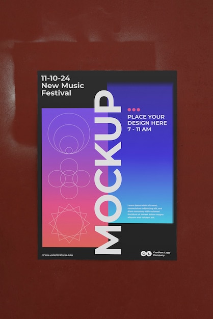 PSD festival poster mockup