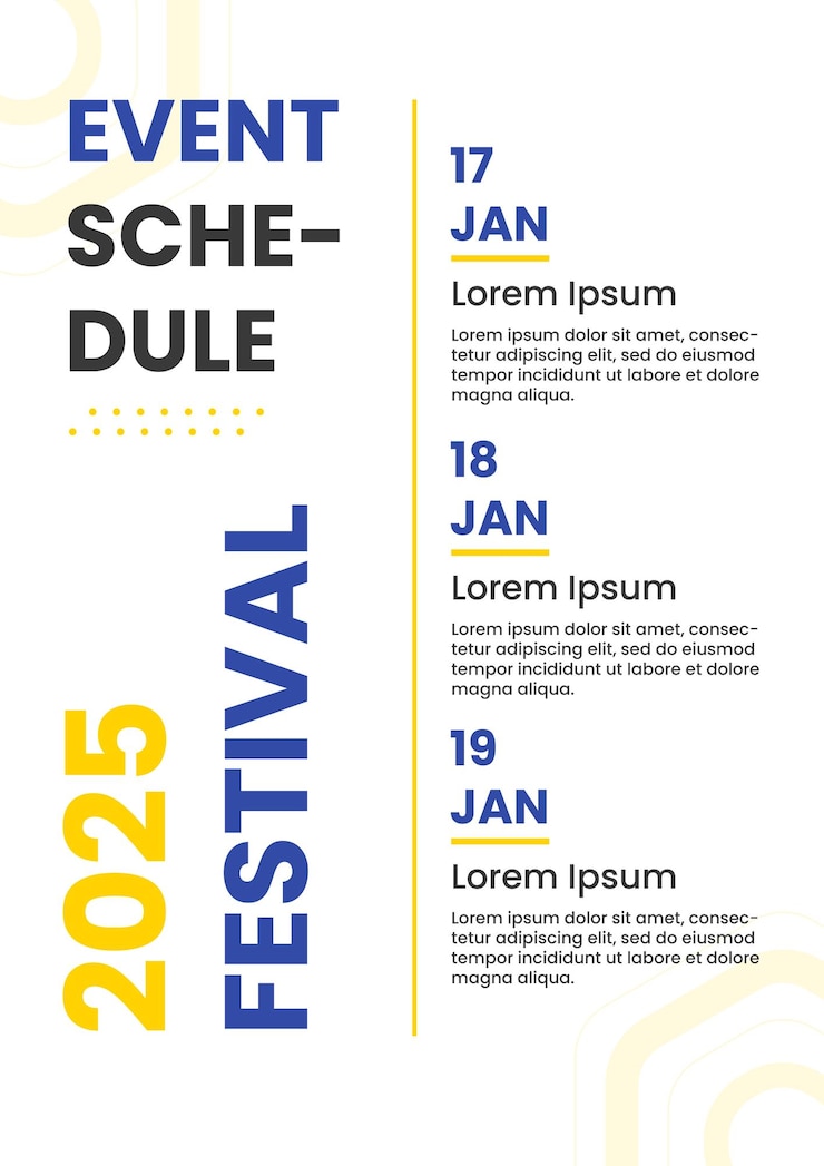 PSD festival poster template