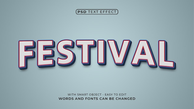 festival psd text effect