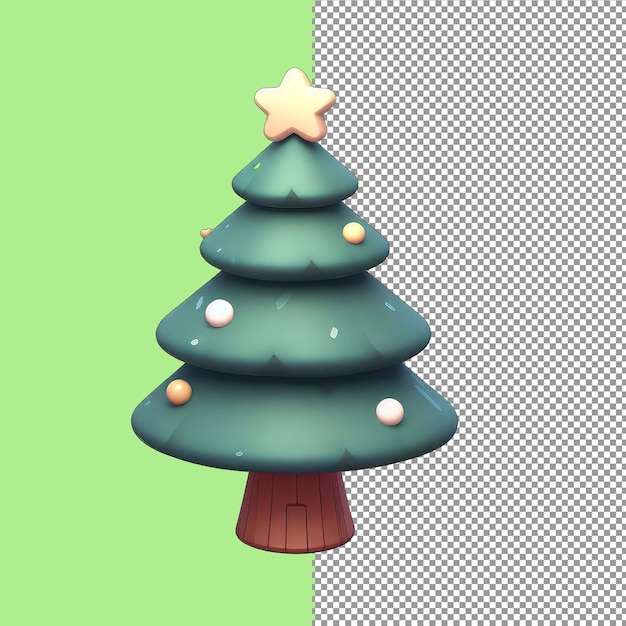 Festive 3d holiday tree magic png