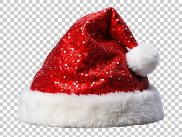 festive Christmas Santa hat isolated on transparent background