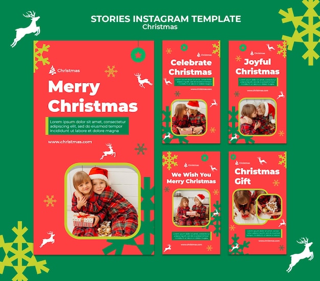 PSD festive christmas social media stories