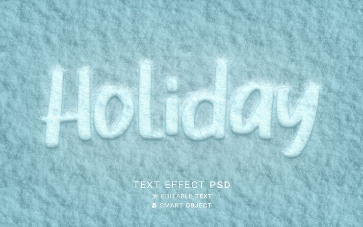 PSD festive christmas text effect
