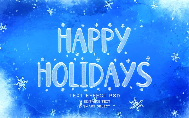 PSD festive christmas text effect