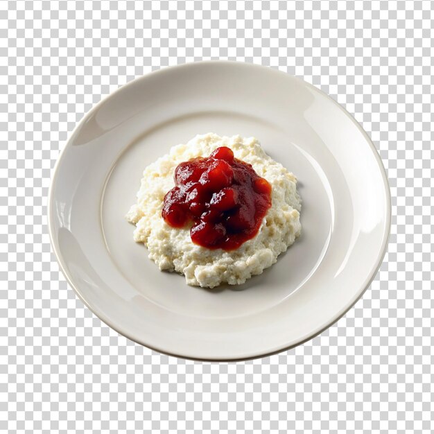 PSD festive cucidati dish on a round white plate isolated on transparent background