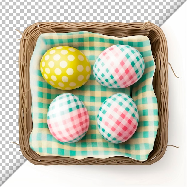 Festive eggs with transparent background texture