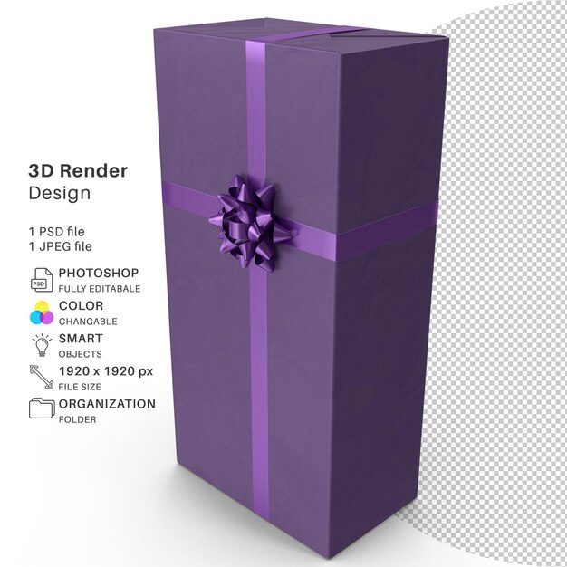PSD scatole regalo festive modellazione 3d file psd mockup realistico di confezioni regalo festive