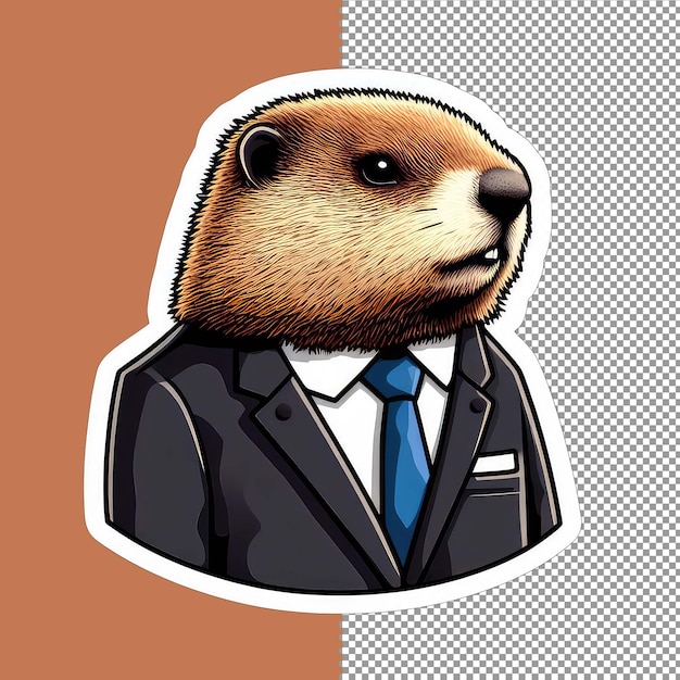 PSD festive groundhog day scene png