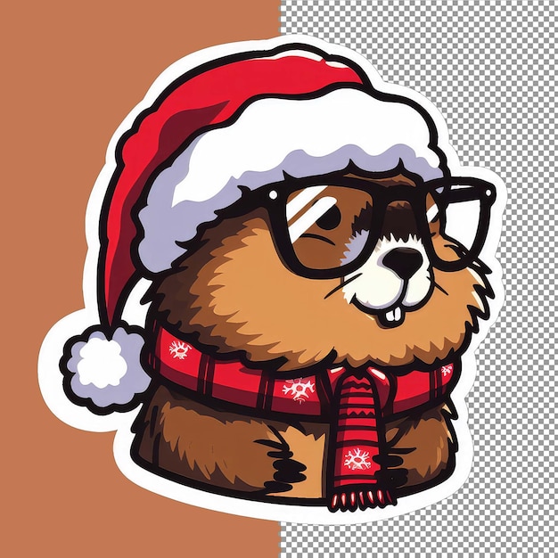 PSD scena festiva del giorno della marmotta png