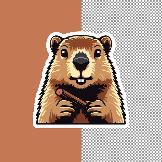 PSD scena festiva del giorno della marmotta png