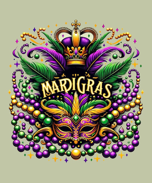 PSD festive mardi gras crown amp mask elegance