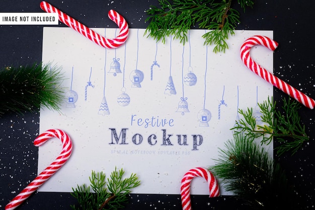 Festive paper mockup