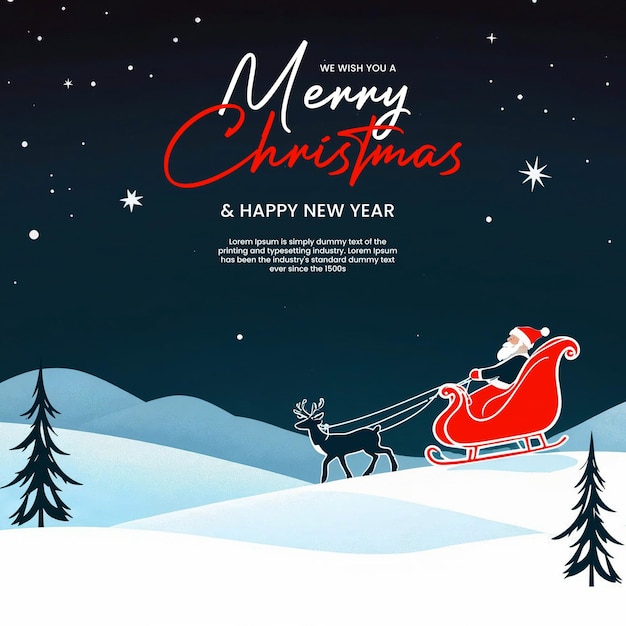 Festive Vrolijke Kerstmis en Nieuwjaar vakantie Vector poster banner design download