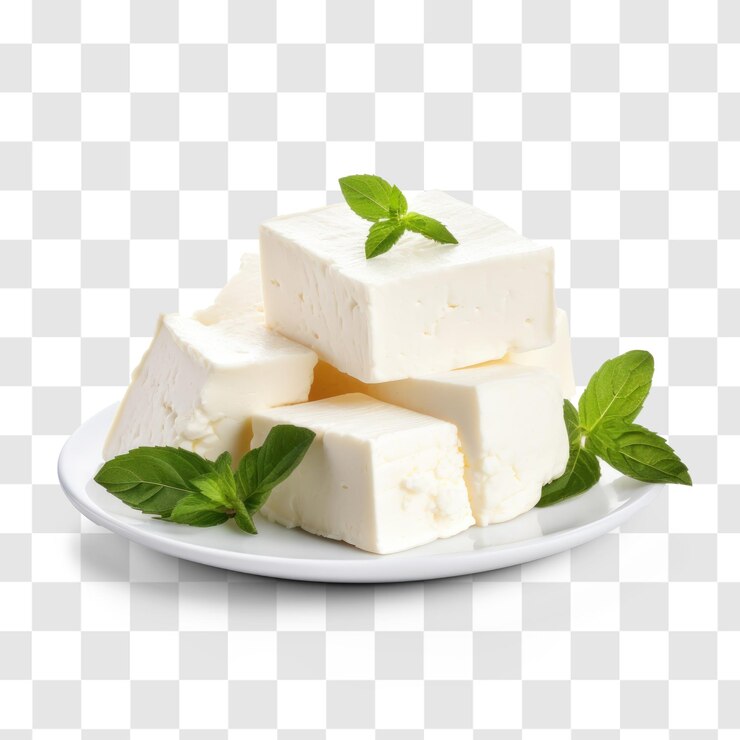 PSD feta cheese or tofu transparency background psd