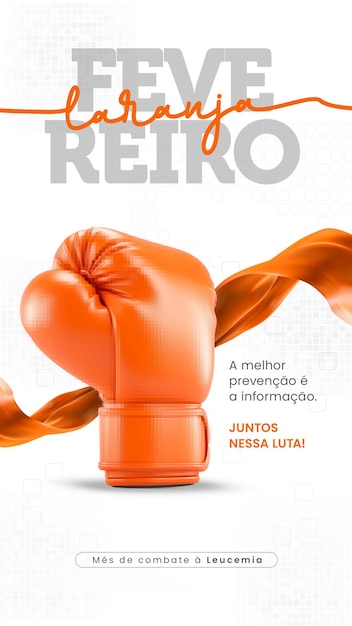 Fevereiro laranja mes de combate leucemia february orange month to fight leukemia social media