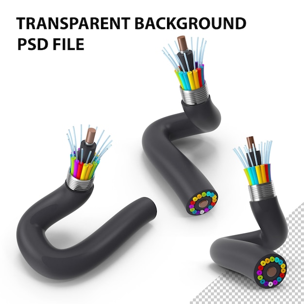 PSD Структура волоконно-оптического кабеля png