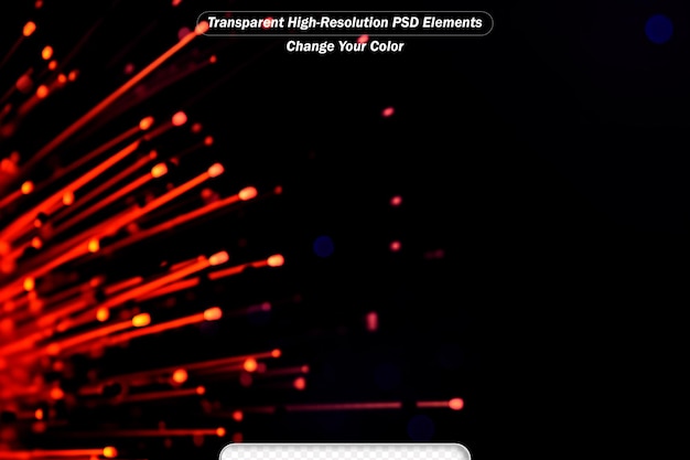 PSD fiber optics cable isolated on black background