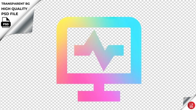 PSD fibspulse vector icon rainbow colorful psd transparent