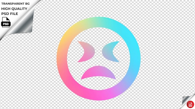 PSD fibstired vector icon rainbow colorful psd transparent
