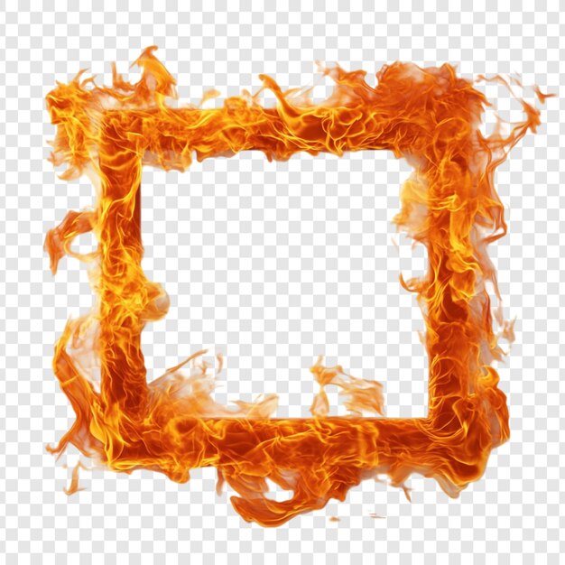 Fiery Frame A Blazing Border of Intense Fire