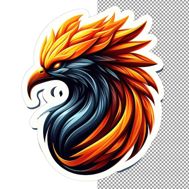 PSD fiery rebirth majestic phoenix sticker